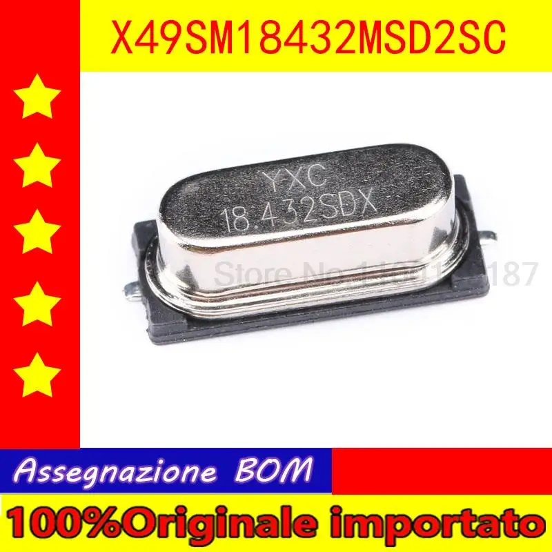 

100% Оригинальный импортный Кристалл 5 шт./лот с пассивными патчами 49 SMD/HC-18,432 МГц 20 PPM 20 X49SM18432MSD2SC pf