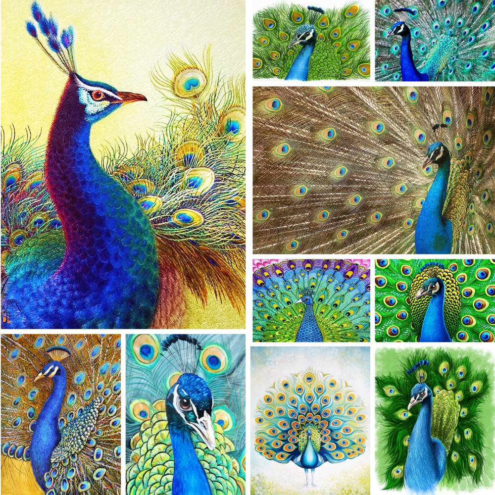 

Ткань с принтом животного, павлина, вышивка крестиком 11CT, вышивка своими руками, узоры ручной работы, Вязание ручной работы, подарочные рекл...