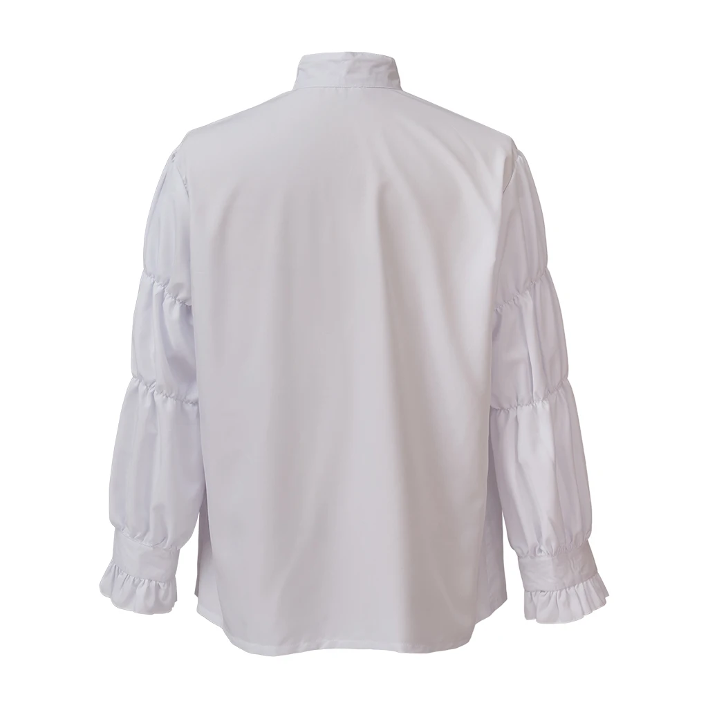 In Shock Seinfeld Косплей Мужская белая рубашка Костюм капитана Джека Воробей Рубашка