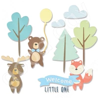 new 2022 woodland baby set metal cutting dies scrapbook diary decoration stencil embossing template diy greeting card handmade