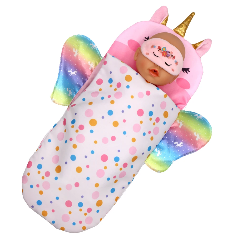 

2022 New Sleeping Bag+Eye Mask Fit 43cm Baby Doll Nenuco Doll Nenuco y su Hermanita Doll Accessories