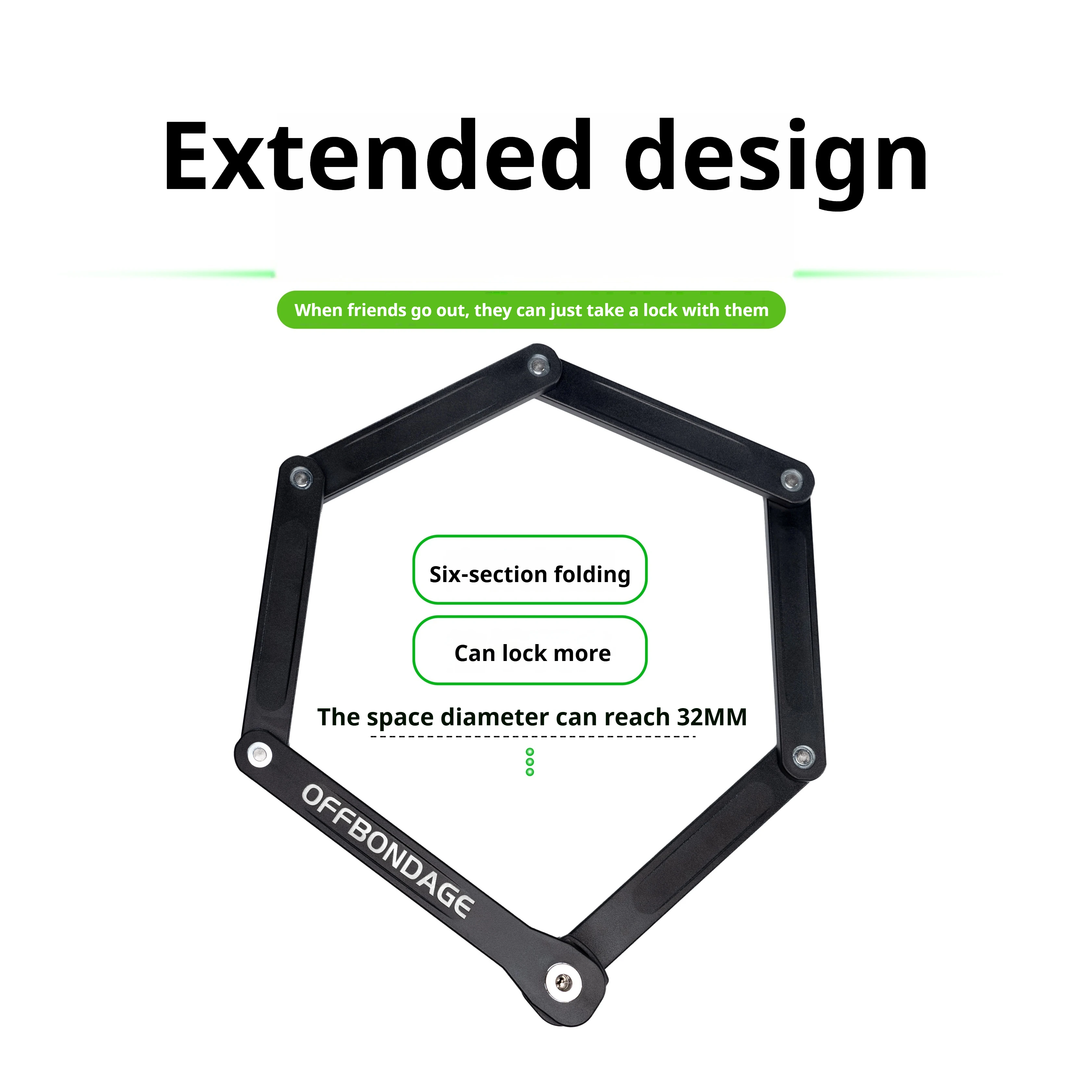 Складной Велосипедный Замок - Противоугонный Кодовый Сверхпрочный