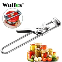 walfos adjustable can opener stainless steel manual bottle opener for weak hands easy grip kitchen accessories gadget set