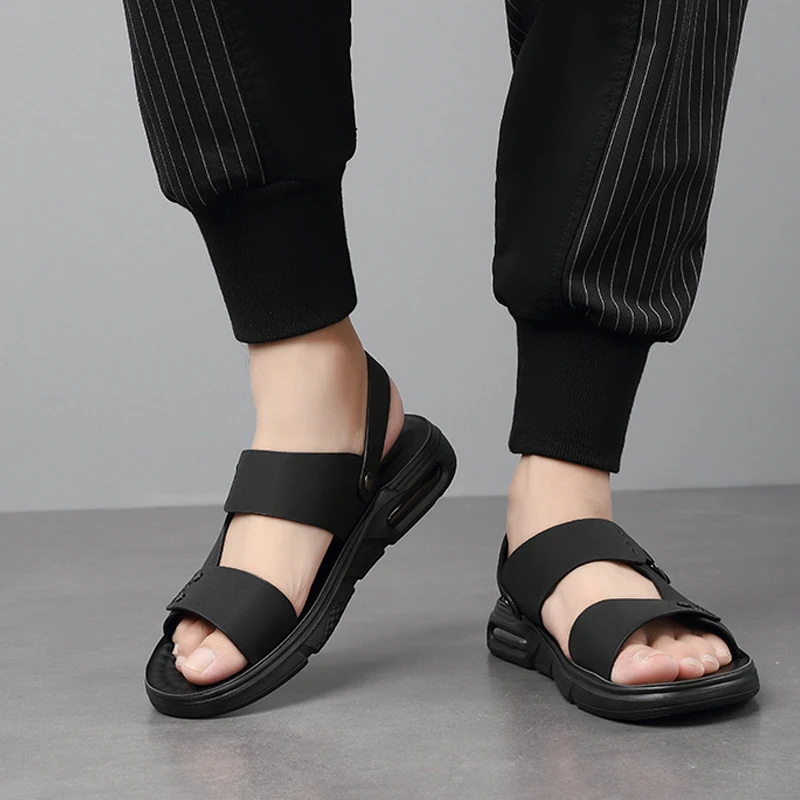 SALUDAS Summer Men's Sandals Genuine Leather Handmade Luxury Casual Sandals Breathable and Comfortable Men Beach Slippers