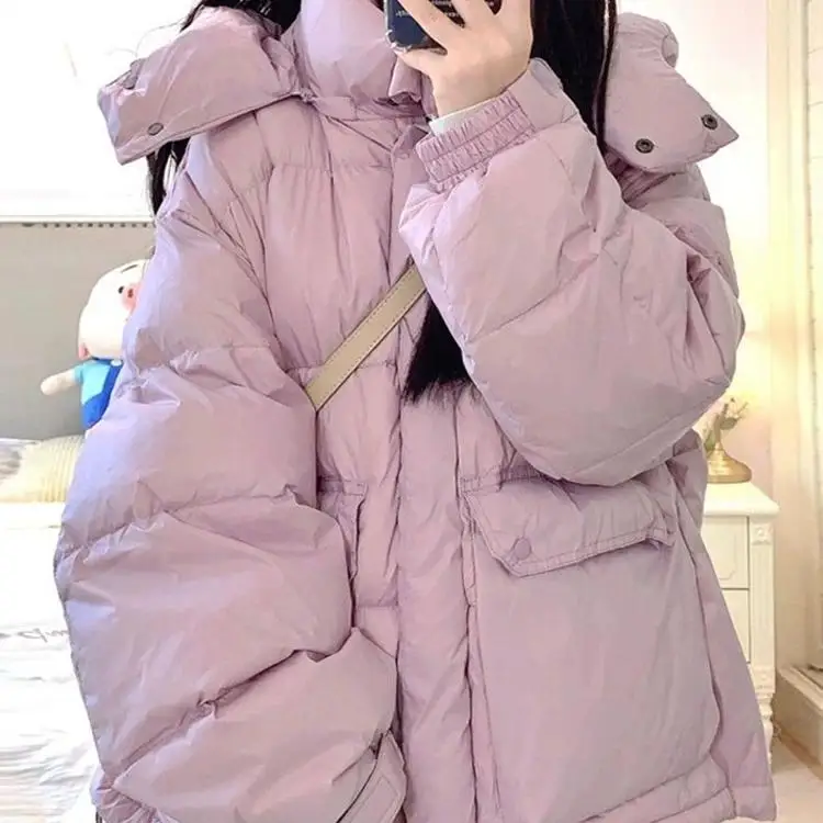 Женский пуховик для старшеклассников новинка 2024 маленькая утолщенная милая