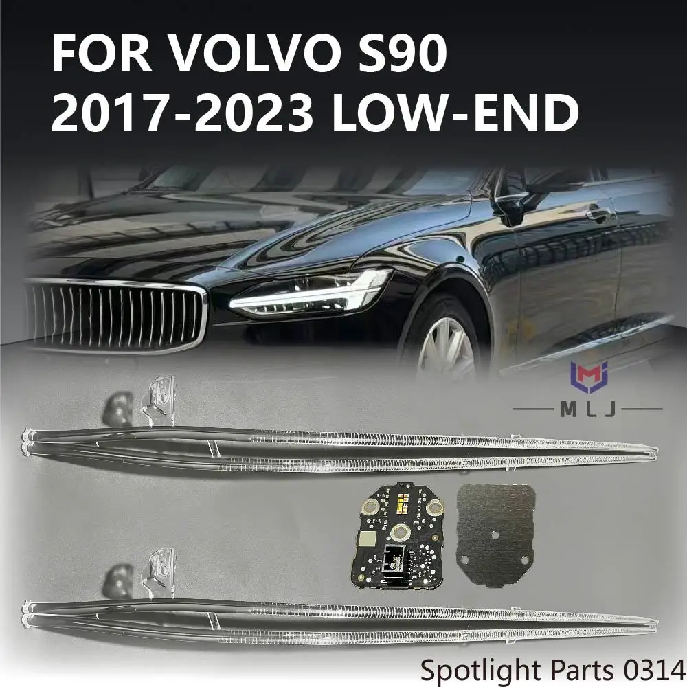 Фото Для Volvo S90 2017-2023: Светодиодная лента Angel Eye для фар (низкая комплектация), трубка-источник света, плата DRL, чип Angel Eye, автоаксессуары №1