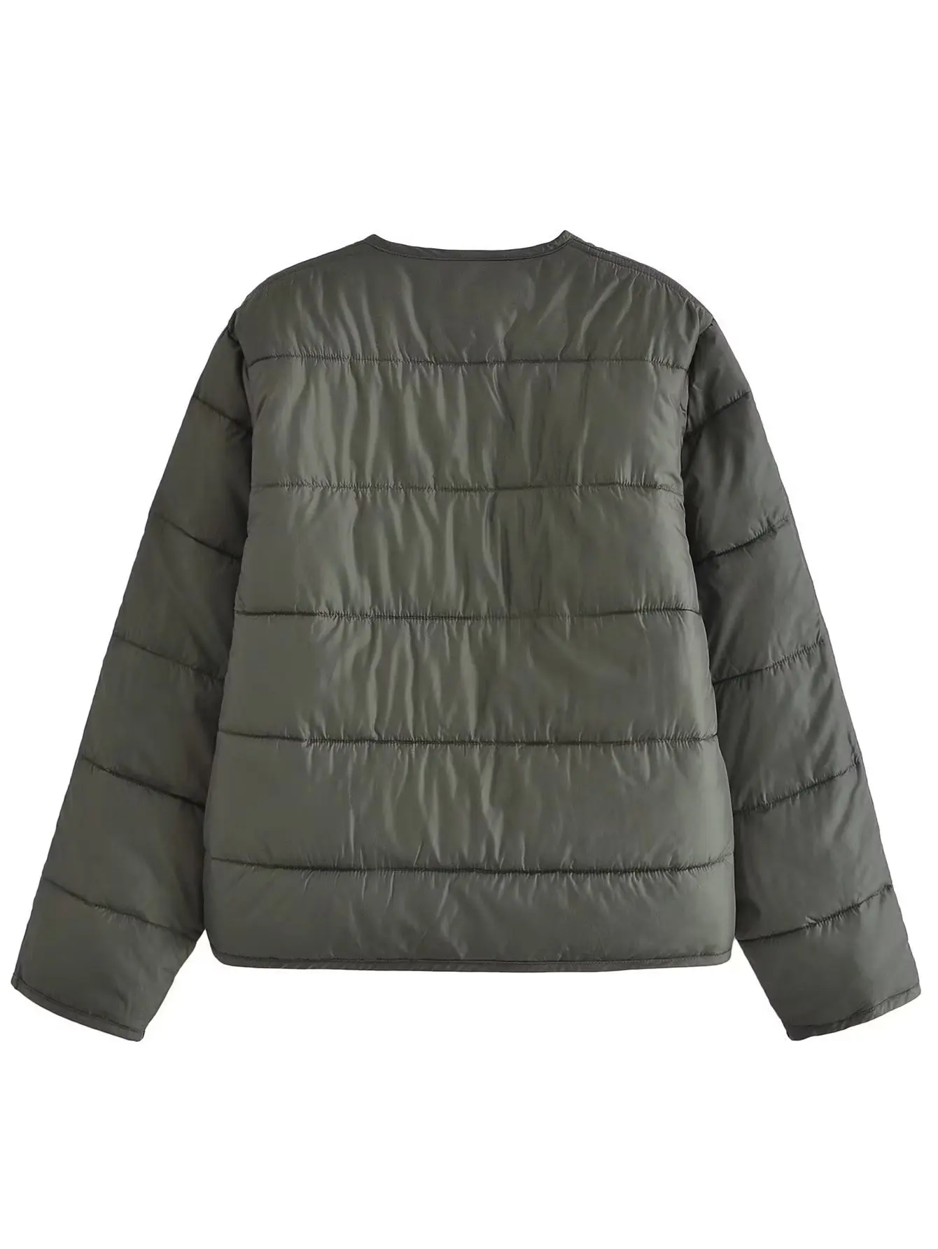 MOLAN Warm Padded Jacket Woman Green Warm Loose New Overcoat Pockets Female Vintage Chic Outwear Top