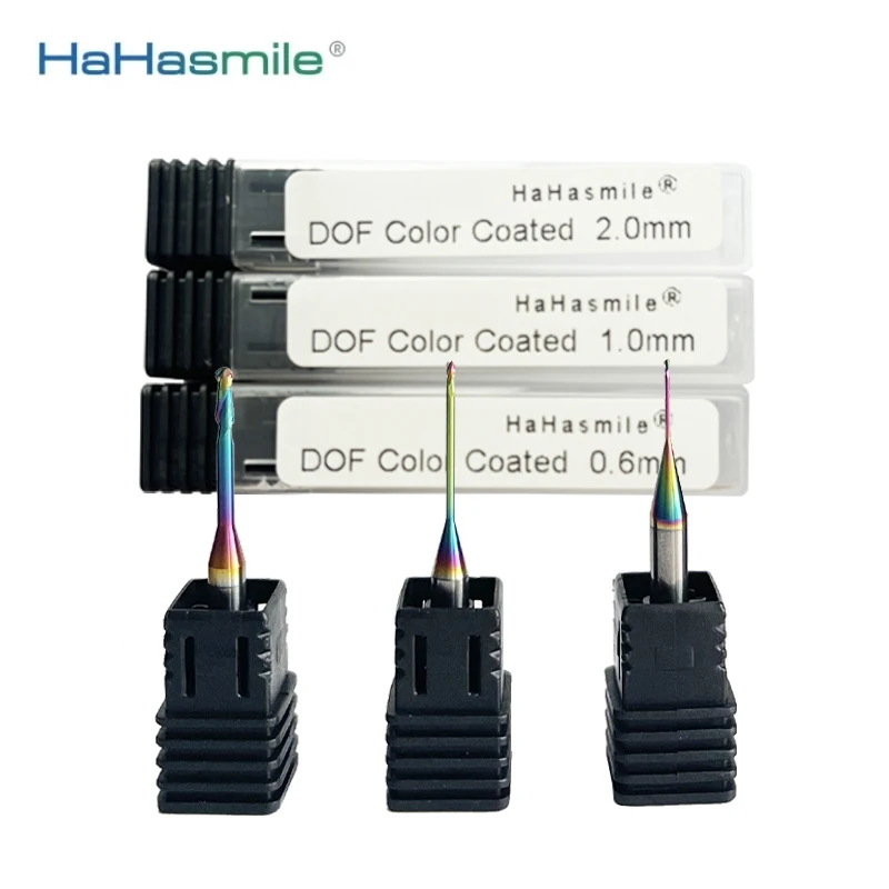 Фрезерные боры HaHasmile для циркониевых блоков 0,6/1,0/2,0 мм