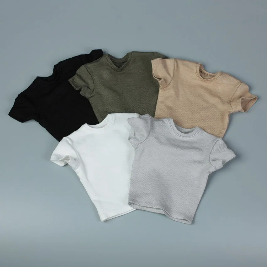

AFS 1/6 Scale Male Soldier Solid Color T-shirt Tops Clothes Model Fit 12'' Soldier Action Figure Body Dolls