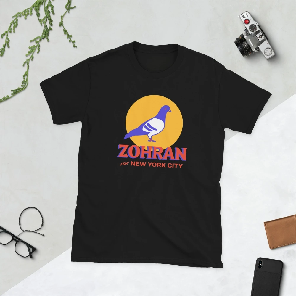 Фото Футболка Zohran for New York City, хлопковая футболка унисекс с принтом, с круглым вырезом и короткими рукавами, модная повседневная удобная футболка, топы №2