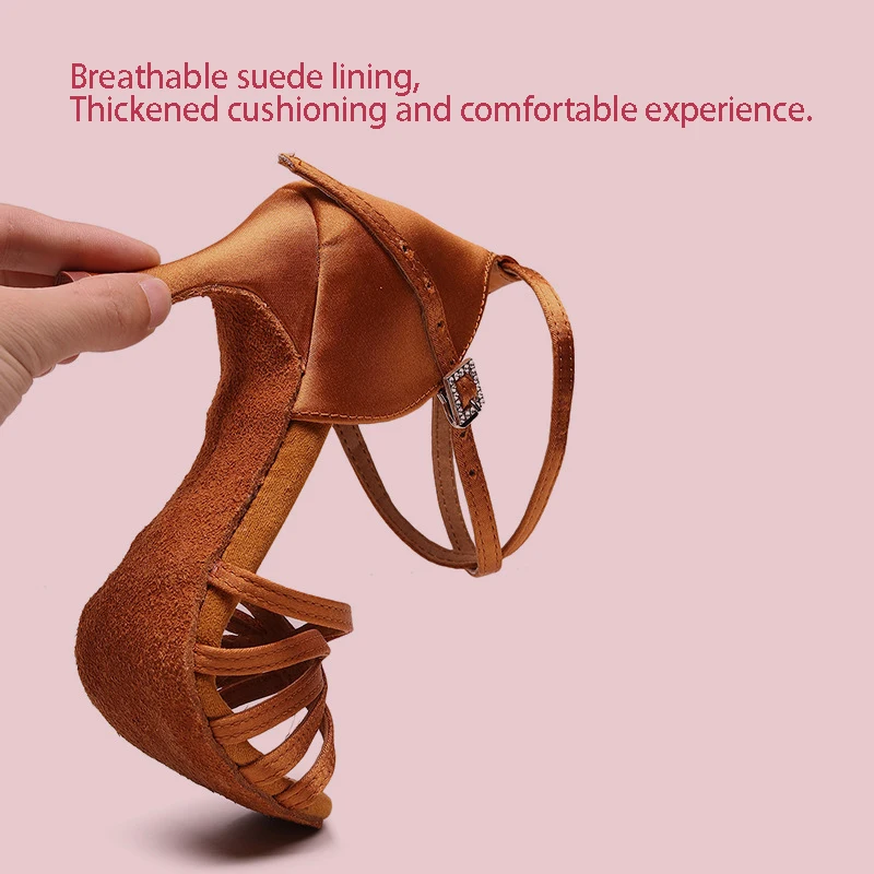 Сатиновые туфли для латиноамериканских танцев бальных Танго сальсы Женская