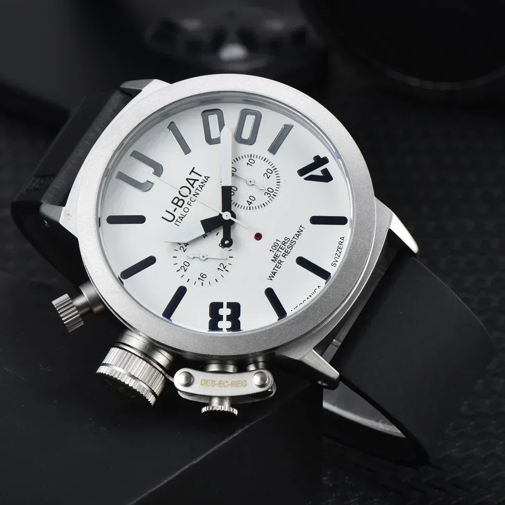 Фото Отличные часы U-BOAT Brand Geneva для мужчин, многофункциональные хронографы, наручные часы для бизнеса и спорта, часы класса ААА, горячая распродажа. №4
