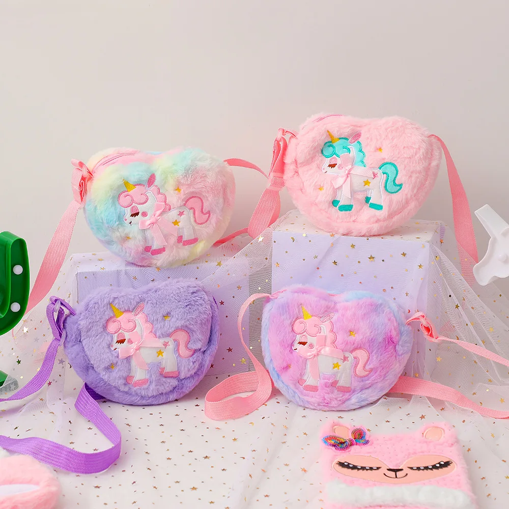 Cute girl unicorn shoulder bag soft cartoon children love shoulder bag girl kawaii preschool gift