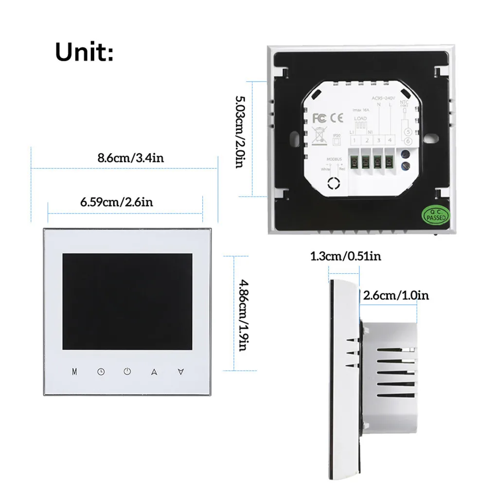 

WiFi Voice Control Thermostat LCD Display Heater Temperature Controller Water/Electric/Boiler Heating Interface Controller Tool