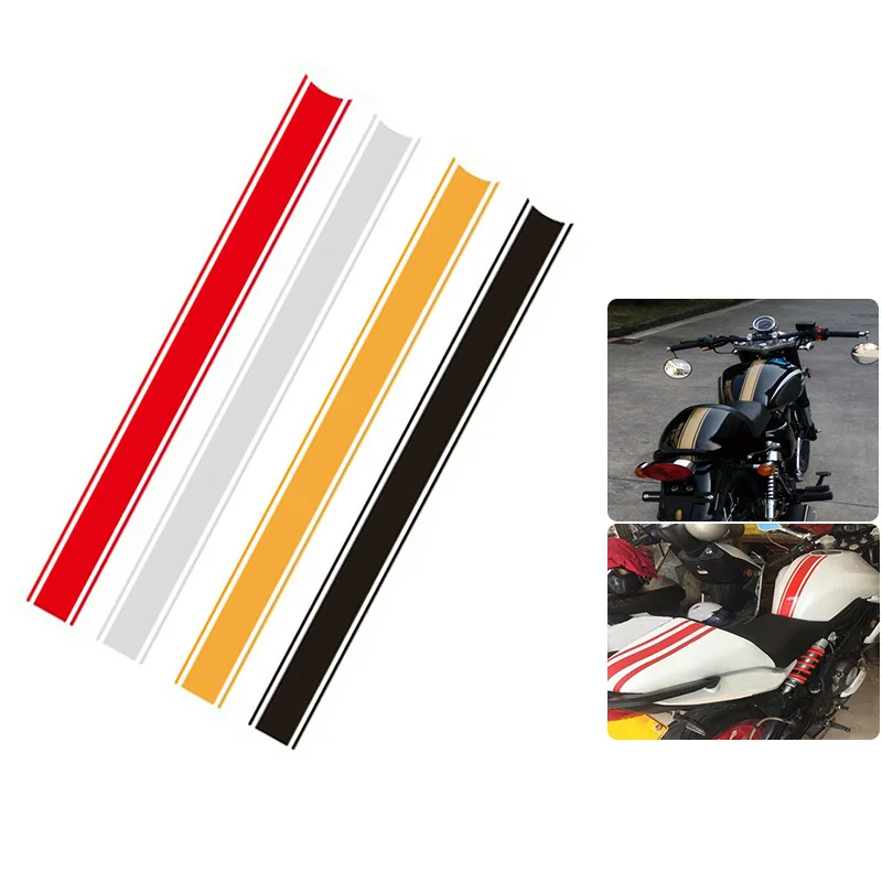 

1pcs Car Refit Stickers Motorcycle Decals Fuel Tank Cover Fuel Tank Colorful Pinstripes Waterproof Stickers 50X4.5cm