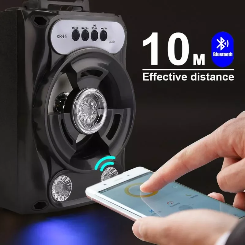 

Large Size Bluetooth Speaker Wireless Sound System Bass Stereo with LED Light Y3ND