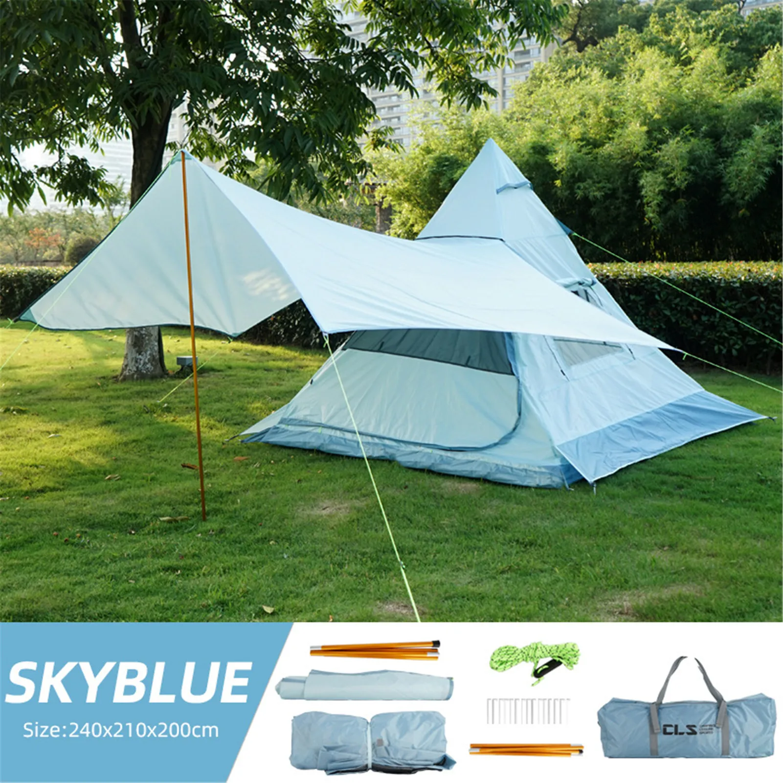 

Camping Tents 3 Person Tent Outdoor Waterproof Portable Compact Sleeping 4 People Shelter Easy Setup Cabin Stand Up Backpacking
