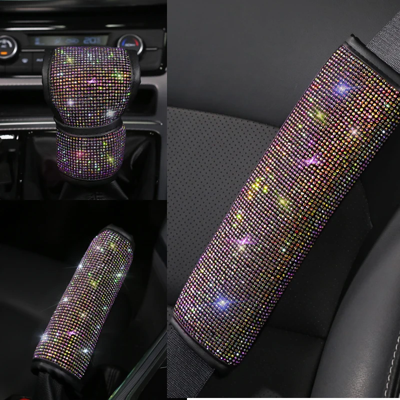 

Яркий Кристальный Стразы, искусственная Обложка, накладка на плечо, ручной тормоз, набор переключения, украшение, аксессуары для интерьера ...