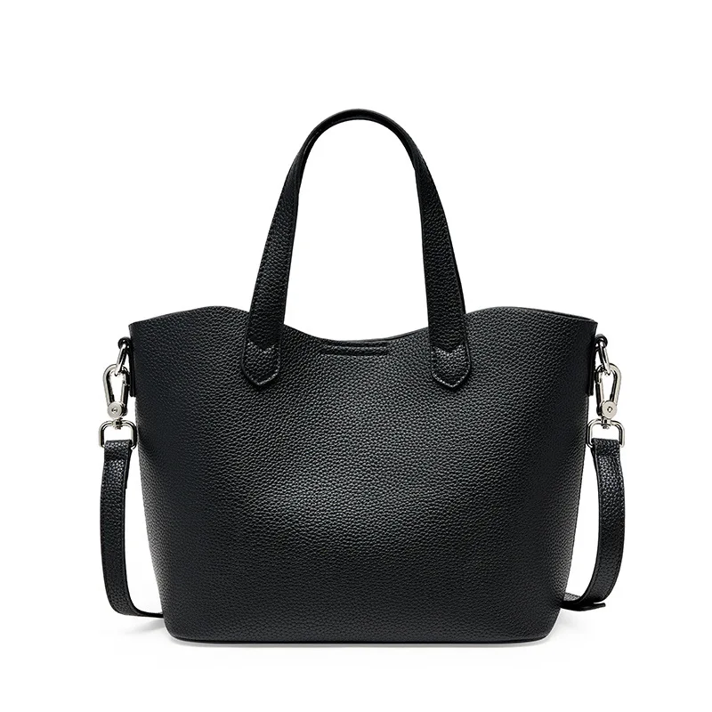 

New Genuine Leather Women Handbag Female Shoulder Bag Large Capacity Commuter Tote Handbag Women Simple Vintage Messenger Bags