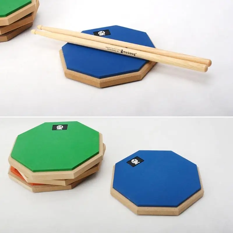 Фото U1JC Silent Drum Practic Pad 8 дюймов Двусторонняя барабанная площадка для ламб для тихих тренировок на манерах и на ваших №5