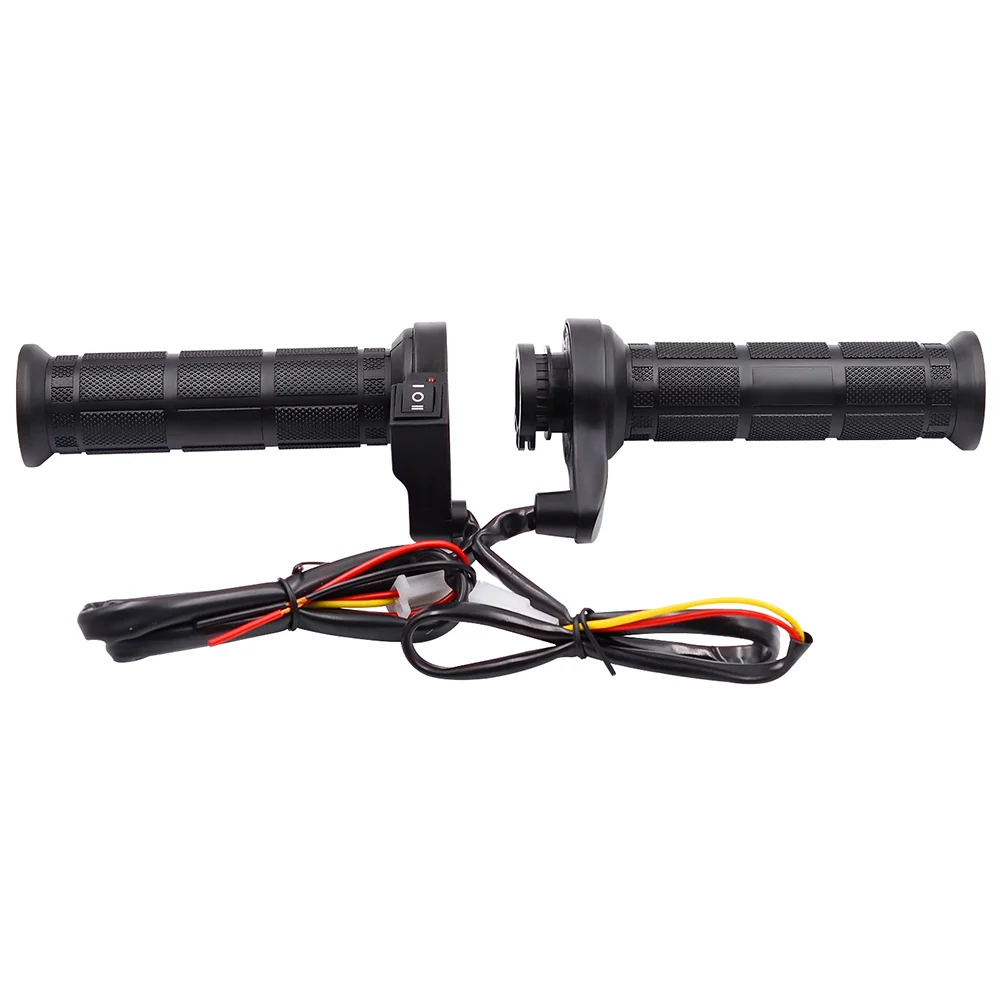 

1 Pair Motocross Hot Handlebar Motorcycle Electric Heat Grips Winter Warmer Handle 12V Black Adjustable Temperature