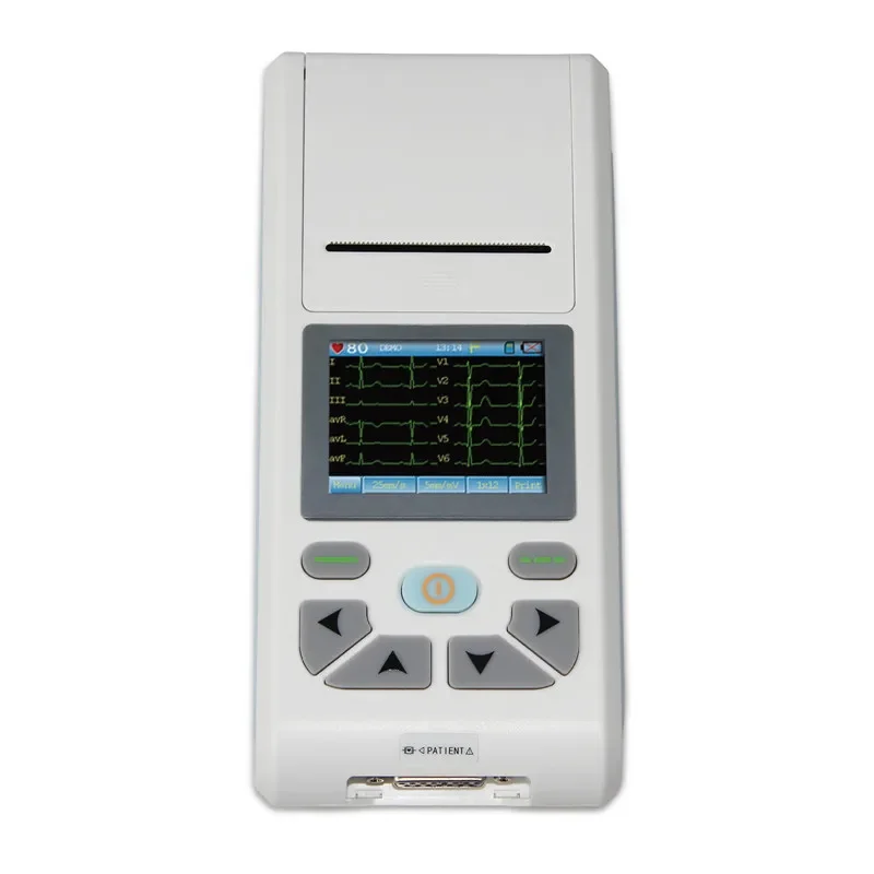 Фото Портативный цифровой электрокардиограф ECG90A с 12 каналами и сенсорным экраном, совместимый с ПО для ПК, для мониторинга ЭКГ №5