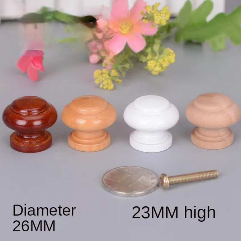 

Handles 2.5X2CM Natural Wooden Cabinet Drawer Wardrobe Knobs Door Pull Kitchen Handle Furniture Hardware