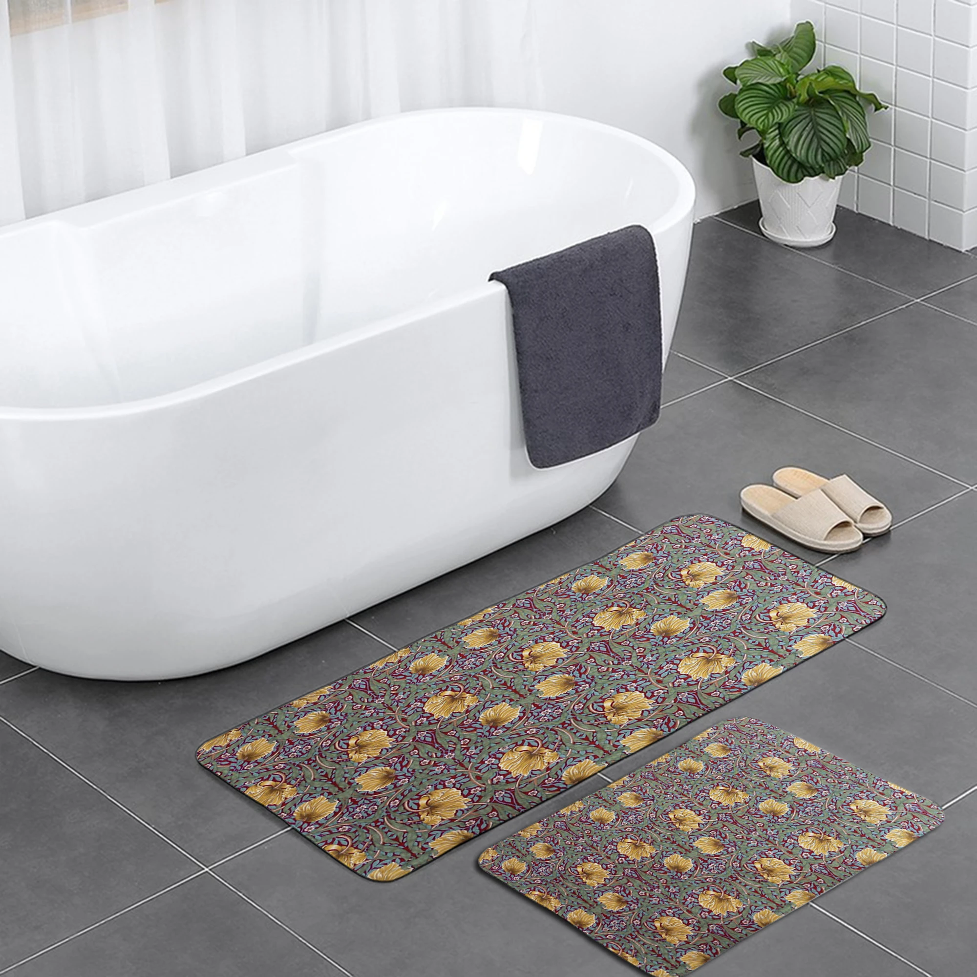 

Flower Camper Carpet Bathroom Entrance Doormat Bath Indoor Floor Rugs Absorbent Mat Anti-slip Kitchen Rug