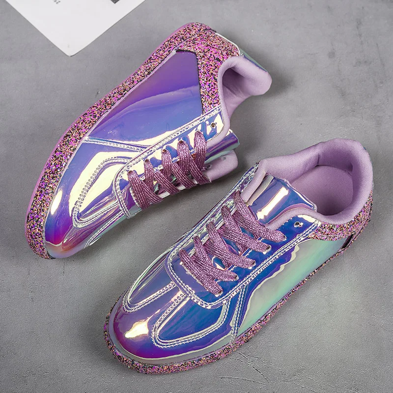 Женские кроссовки для улицы черные фиолетовые прогулочная обувь весенние