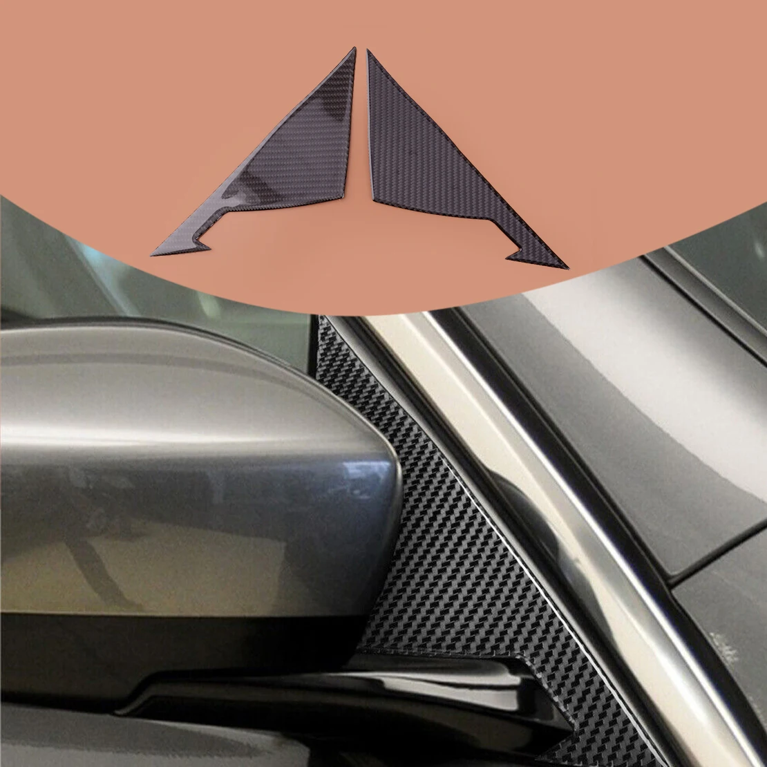 

Car Side Rearview Mirror A-Pillar Panel Cover Fit for Infiniti G37 Sedan 2007 2008 2009 2010 2011 2012 2013 Black Carbon Fiber