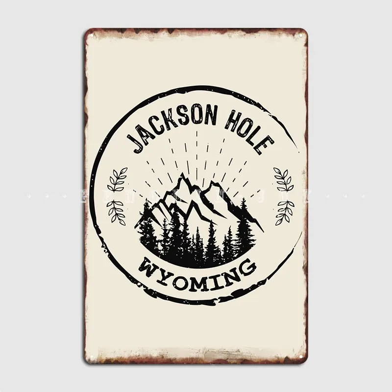 

Jackson Hole Wyoming Metal Plaque Poster Club Party Wall Decor Garage Club Decoration Tin Sign Poster
