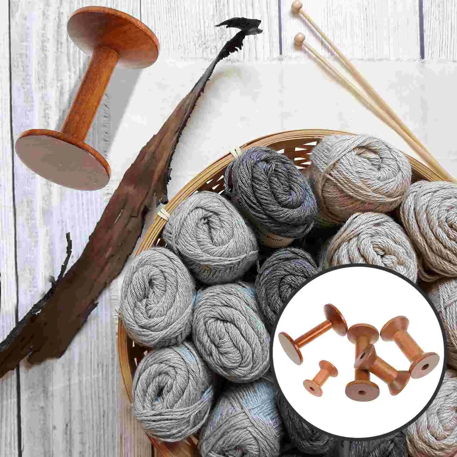 5 шт. катушка деревянные катушки тканые шпульки для вышивки держатель пряжи