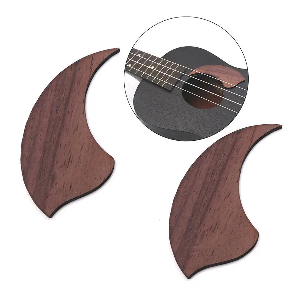 

2Pcs Ukulele Pickguard Teardrop Rosewood Shield Wooden Guards Musical Instrument Accessories