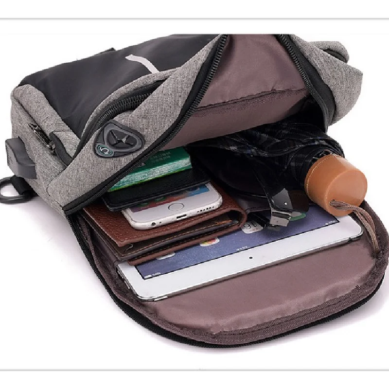 Fengdong small usb charge shoulder bag men messenger bags male waterproof sling chest bag boy travel bagpack men cross body bags