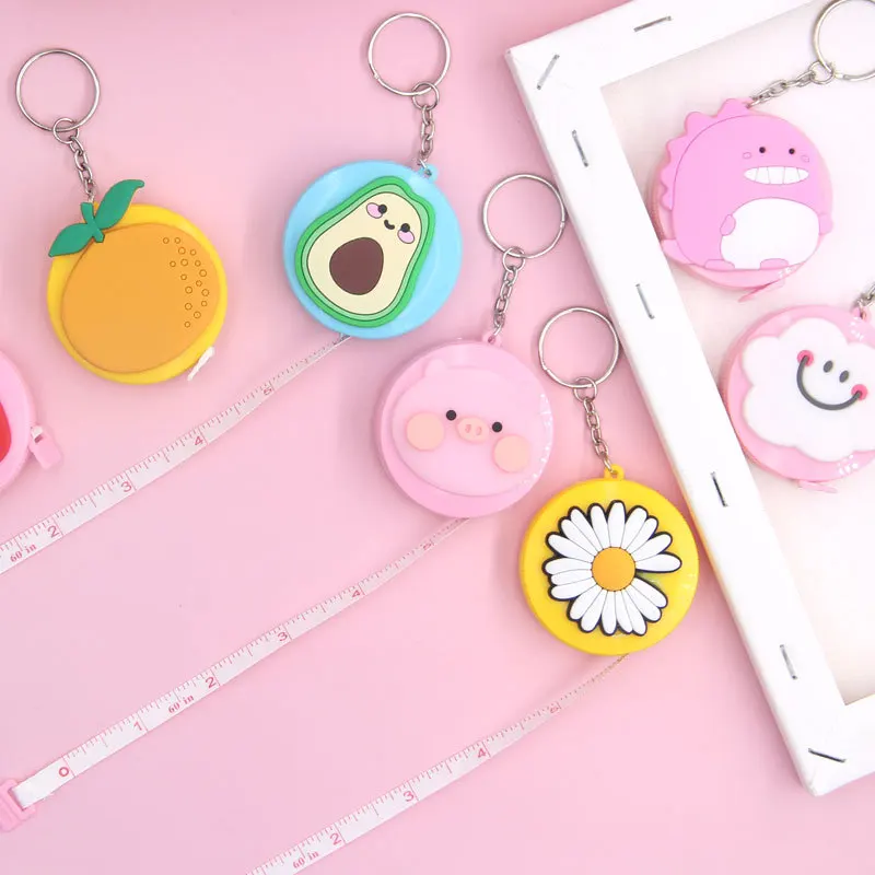 

Новинка 2022, милая миниатюрная многофункциональная телескопическая портативная мини-лента для измерения окружности груди три