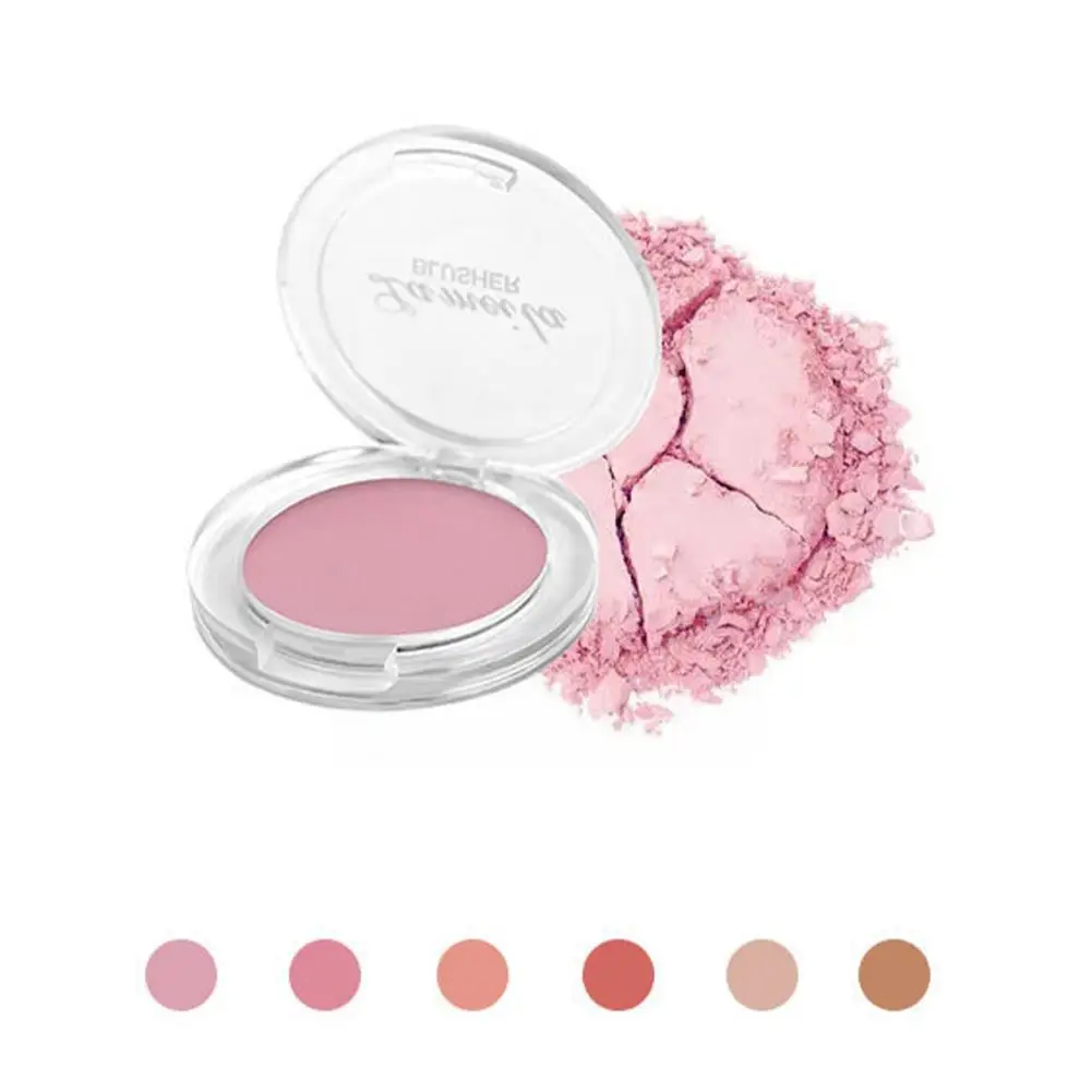 6 цветов Минеральные румяна палитра зеркальные матовые бархатные Румяна гладкие