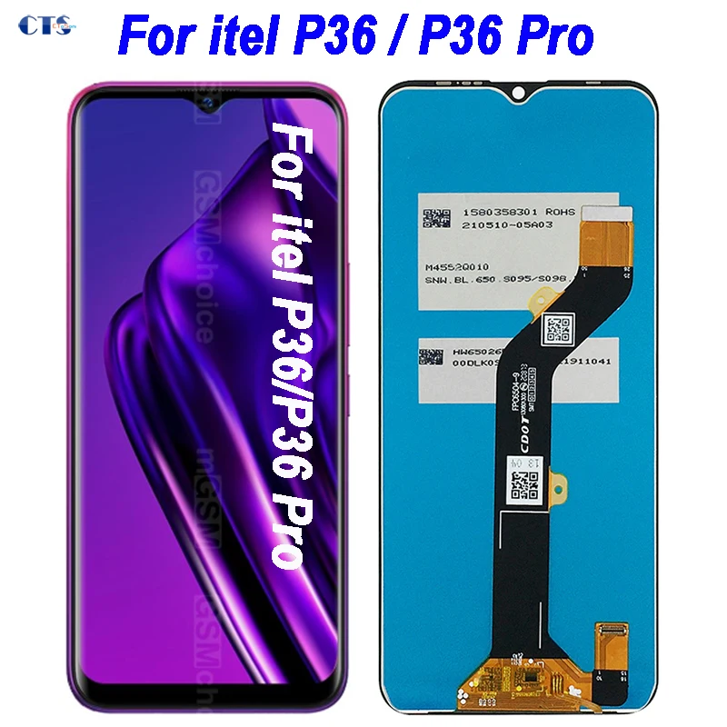 

ЖК-дисплей 6,52 дюйма для itel P36, сенсорный экран с дигитайзером для itel P36 pro w6501, сенсорная панель, сменные детали, ЖК-дисплей s