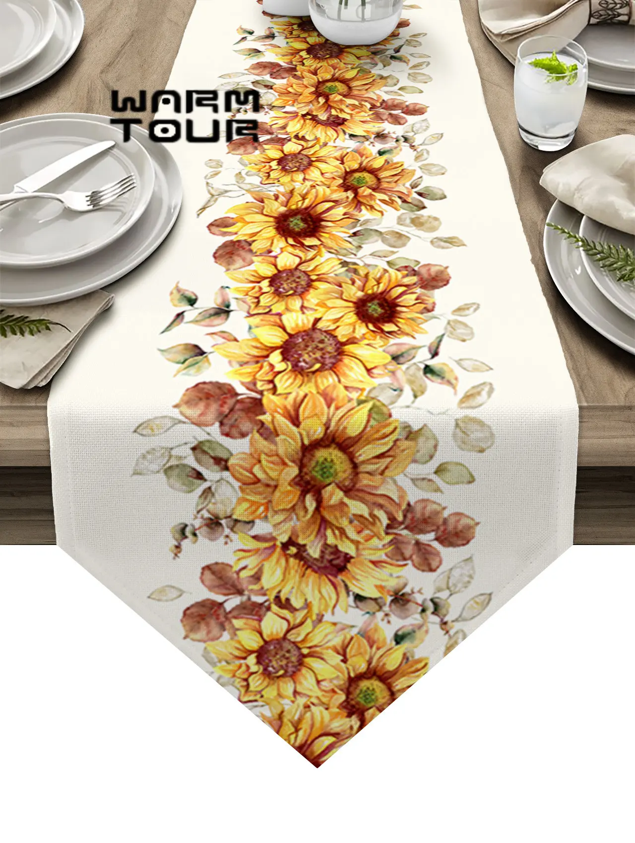 

Осенний фермерский Подсолнух, Настольная дорожка для ужина, дня рождения, свадьбы, праздника, Рождества, украшения для стола, скатерть