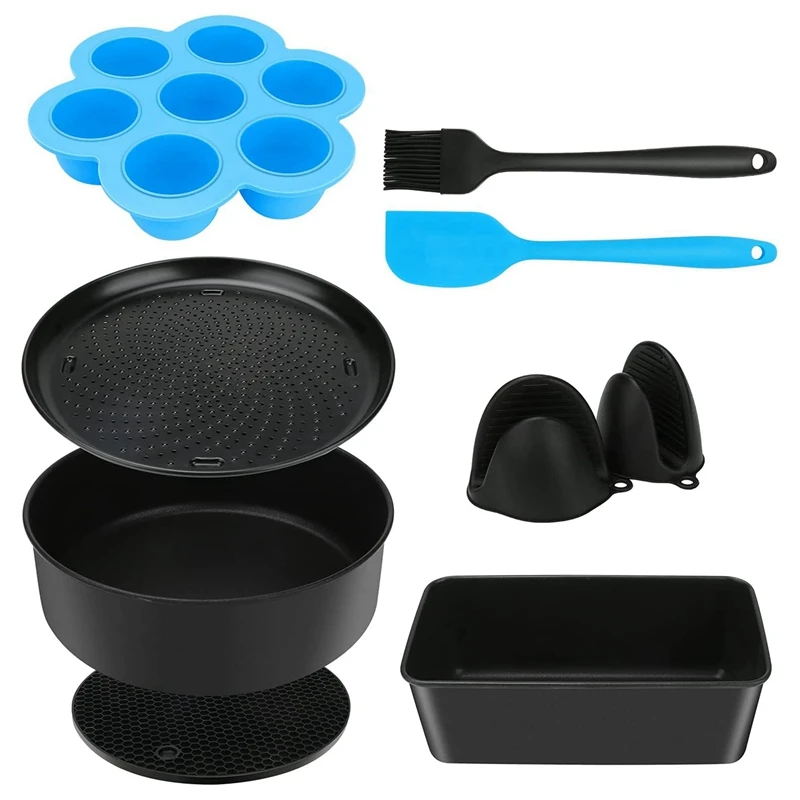 

Air Fryer Accessories Bake Kit for Compatible with 6.5Qt & 8Qt NINJA FOODI Pressure Cooker, Includes Cake Pan, Pizza Pan
