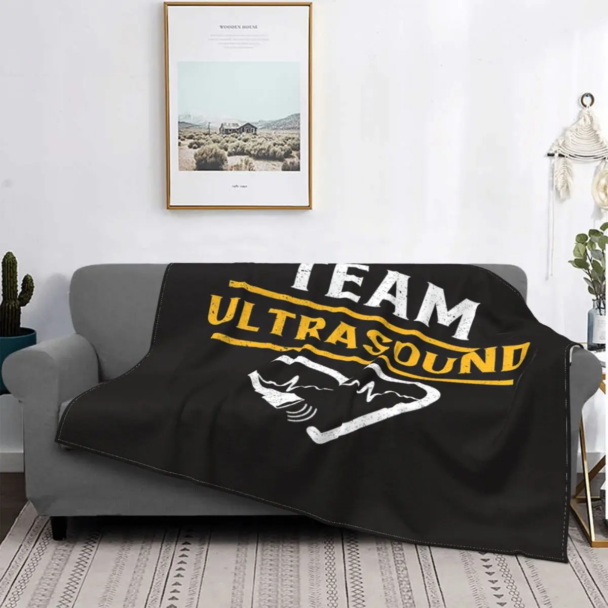

Manta de ultrasonido con diseño divertido para cama, cobertor de tela escocesa con diseño de equipo de ultrasonido, 1 unidad