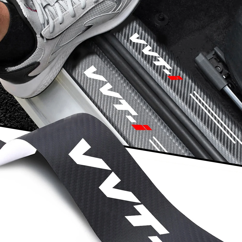 

for Toyota vvt-i vvti Camry COROLLA YARiS Rav4 Ralink REIZ CROWN PRIUS REIZ VIOS Auris Avensis 4pcs Car threshold Car sticker