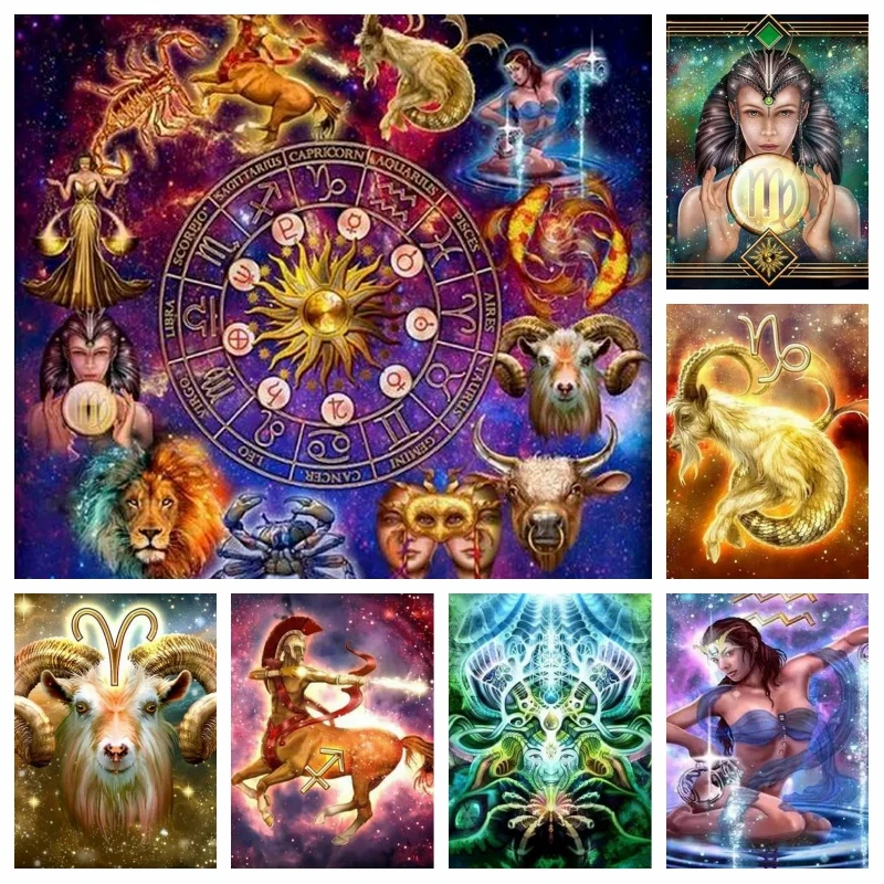 

r Constellation 5D DIY Diamond Painting Fantasy Magic Zodiac Art Cross Stitch Rhinestones Mosaic Embroidery Home Decor