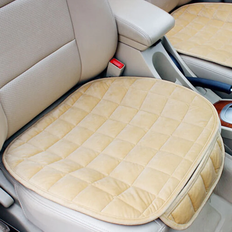 

Universal Car Seat Cover Front Rear Flocking Cloth Cushion Non Slide Winter Auto Protector Mat Pad Keep Warm For Truck Suv Van