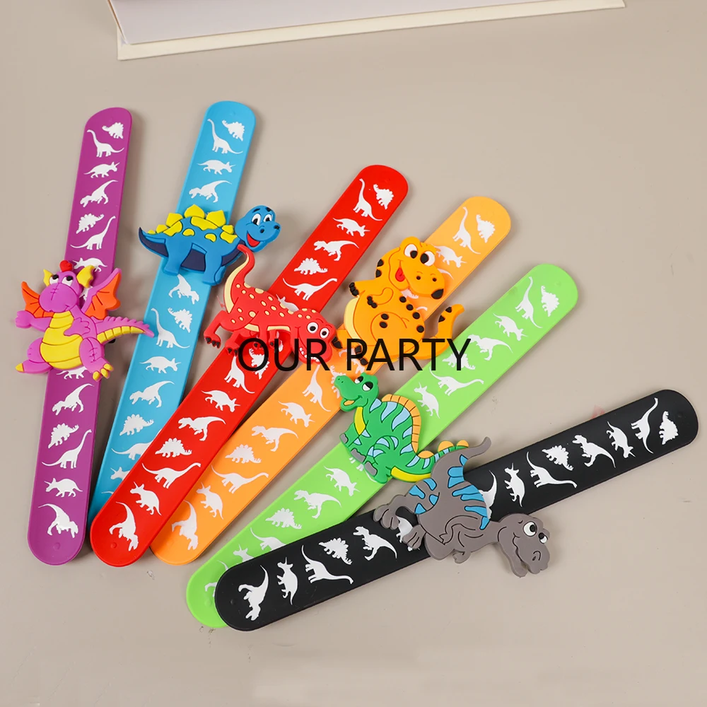 

Силиконовые браслеты с динозаврами 6 шт.