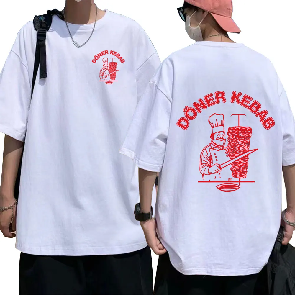 

Doner Kebab T Shirt Funny Graphic T-shirt Men's Women's Cotton Oversized Short Sleeve T-Shirts Gothic Harajuku Unisex Streetwear