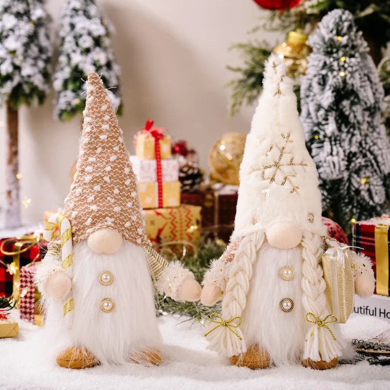 Christmas Faceless Doll Tree New Year Home Decor Christmas Tree Pendant 2023 New Year Gift for Kids with LED Lights