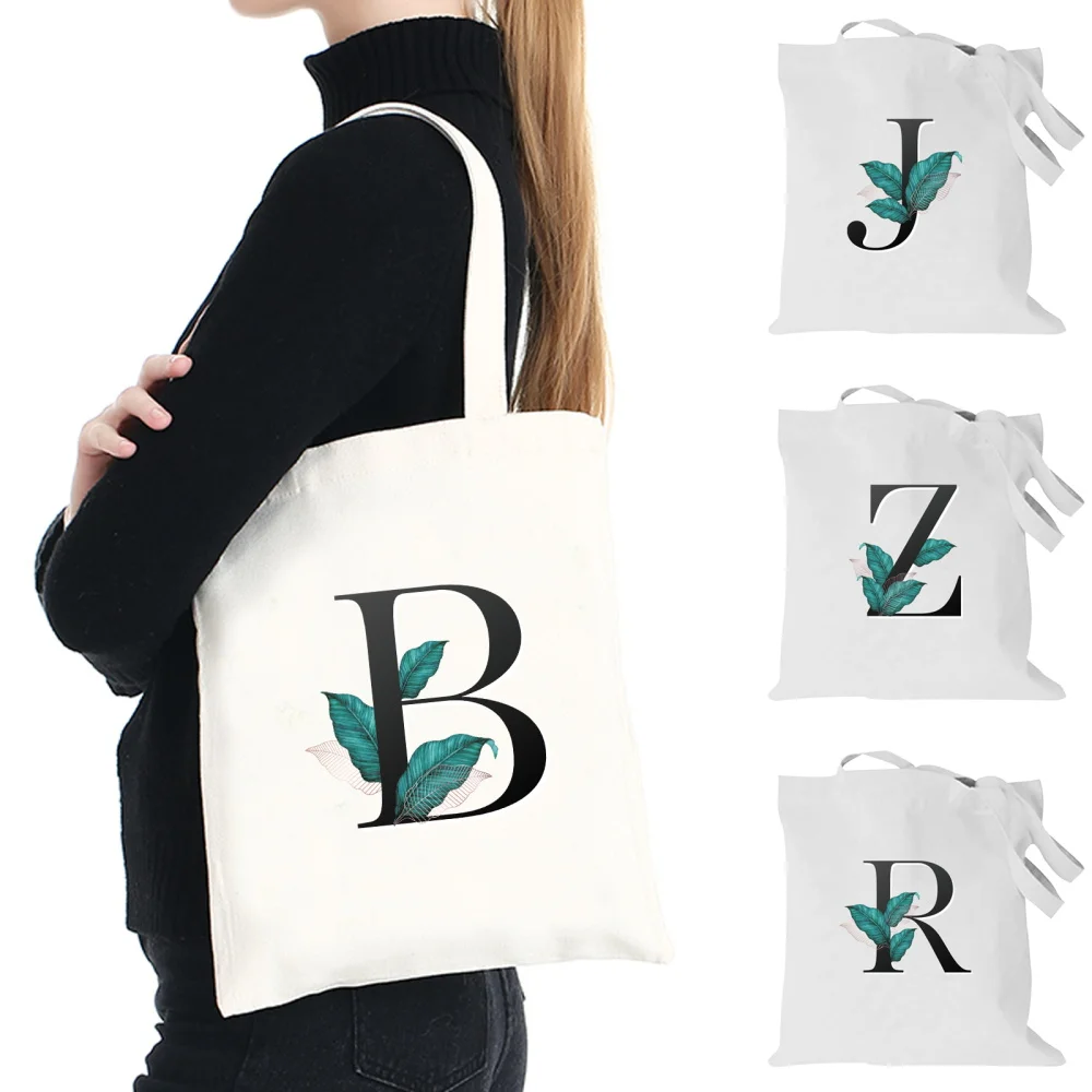 

Shopping Bag Women's Large Capacity Shopper Organizer Shoulder Handbags Commute Tote Bag Casual Canvas Leaf Series