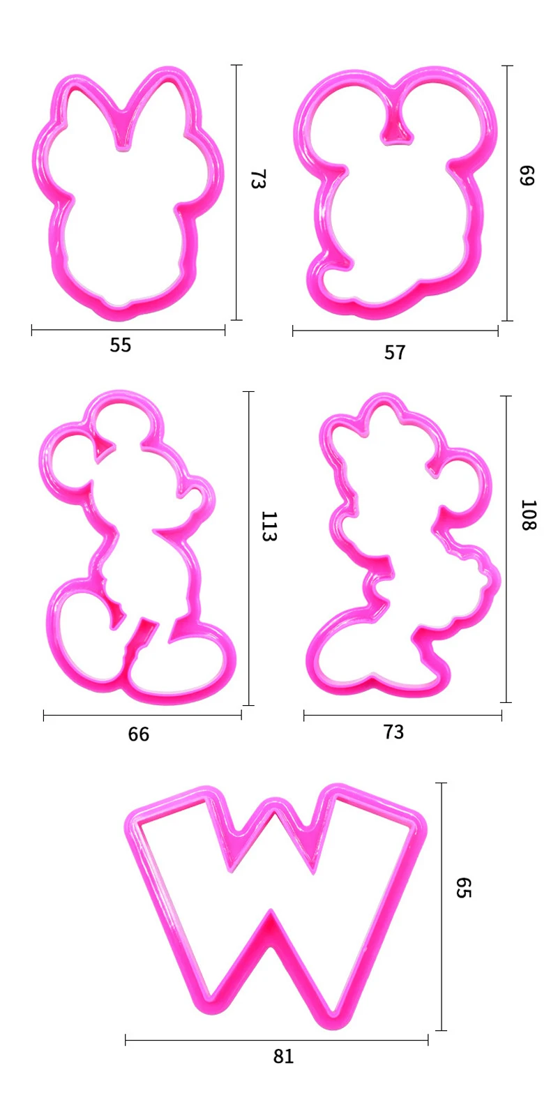5 шт. пластиковые резаки для украшения торта