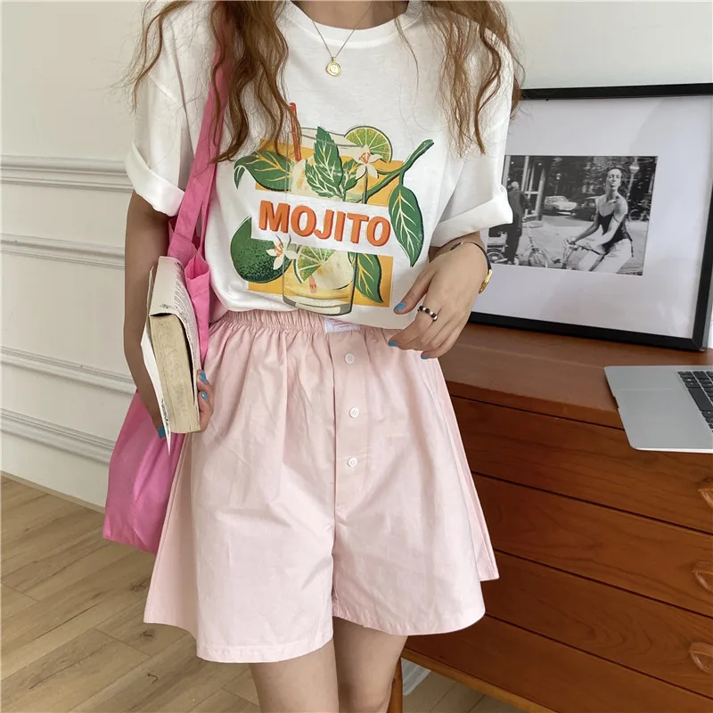 Женские повседневные хлопковые футболки в Корейском стиле с буквенным принтом