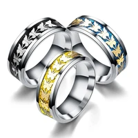 korean trend butterfly couple ring stainless steel simple fashion titanium steel rings jewelry gifts